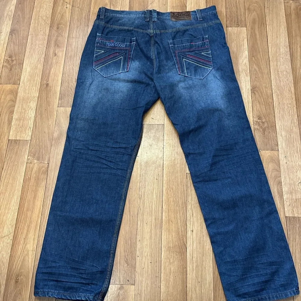 Coogi Australia Jeans Mens 40X34 Measures 40X33 Embroidered Baggy Skater Grunge‎
